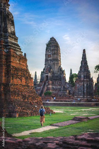 The pagoda of Wat Yai Chai Mongkhon is one of the landmarks of Ayutthaya, Thailand. UNESCO heritage.    © Thanaphong
