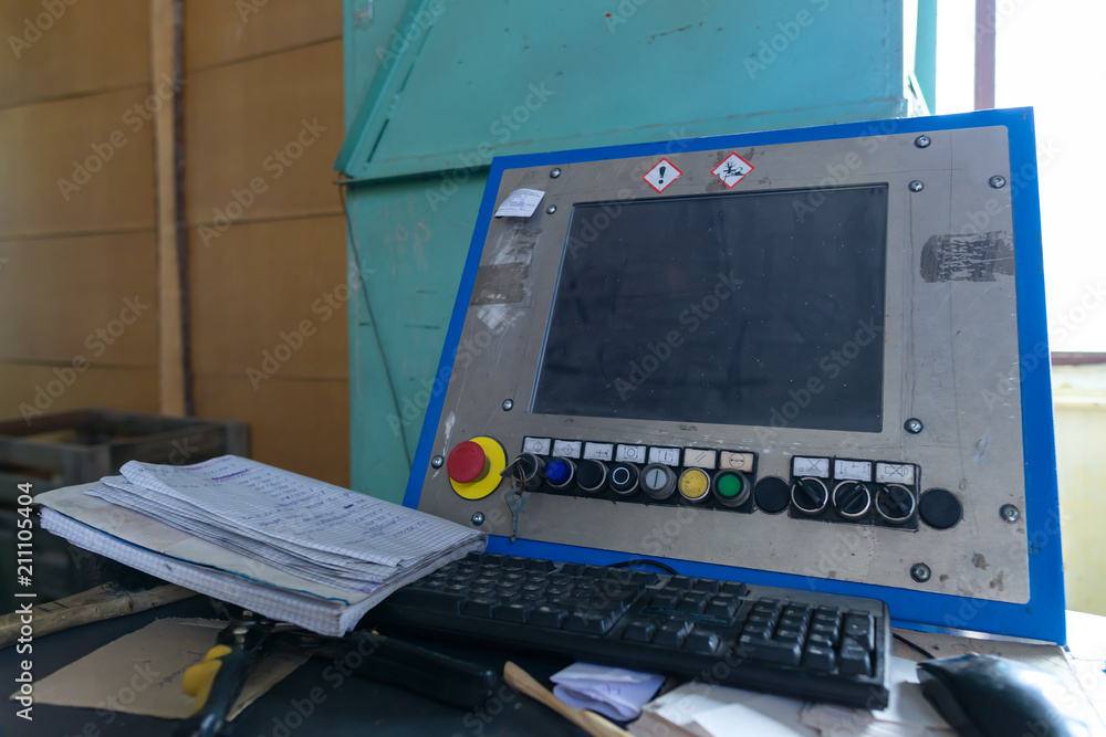 Fototapeta premium Equipment in industrial glass processing workshop 
