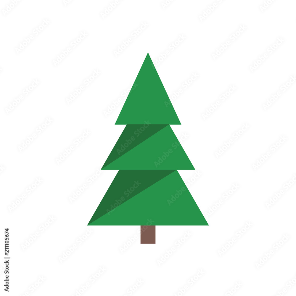Fir tree icon isolated. Flat design. Vector illustration Fir tree icon isolated. Flat design. Vector illustration