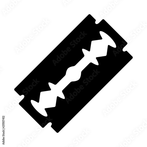 razor blade silhouette design isolated on white background