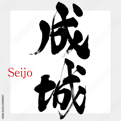 成城・Seijo（筆文字・手書き）