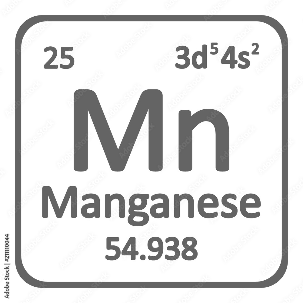 Periodic table element manganese icon. Periodic table element manganese icon.