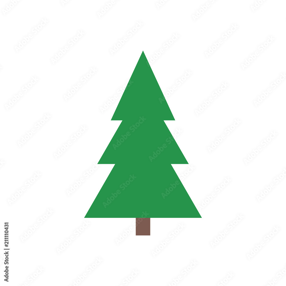 Fir tree icon isolated. Flat design. Vector illustration Fir tree icon isolated. Flat design. Vector illustration