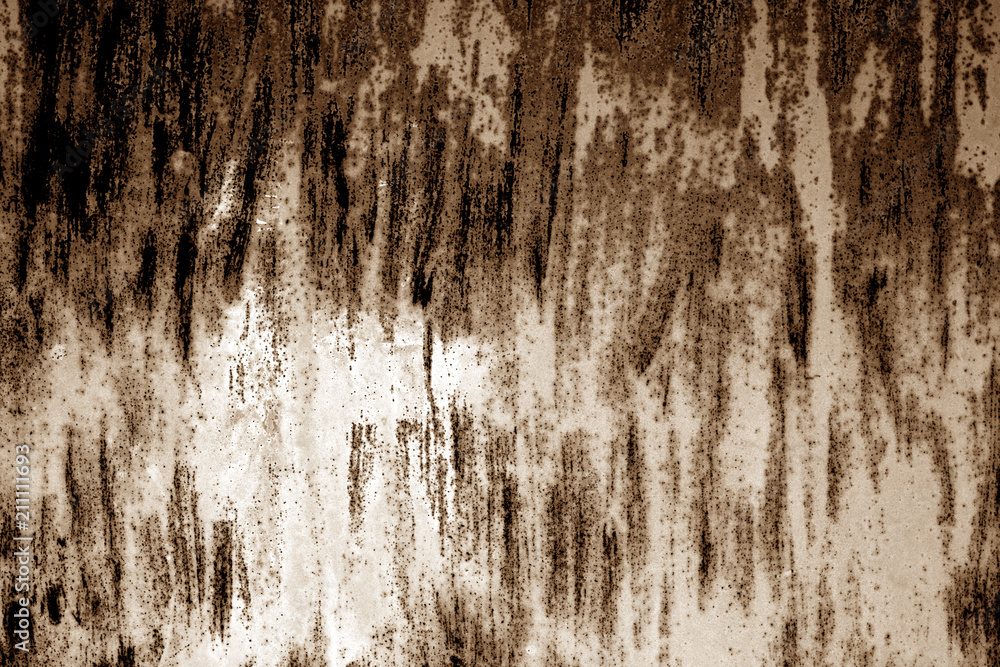 Grungy rusted metal surface in brown tone.