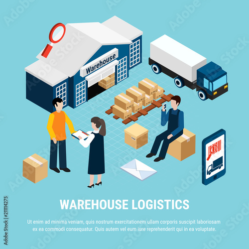 Logistics Isometric Concept