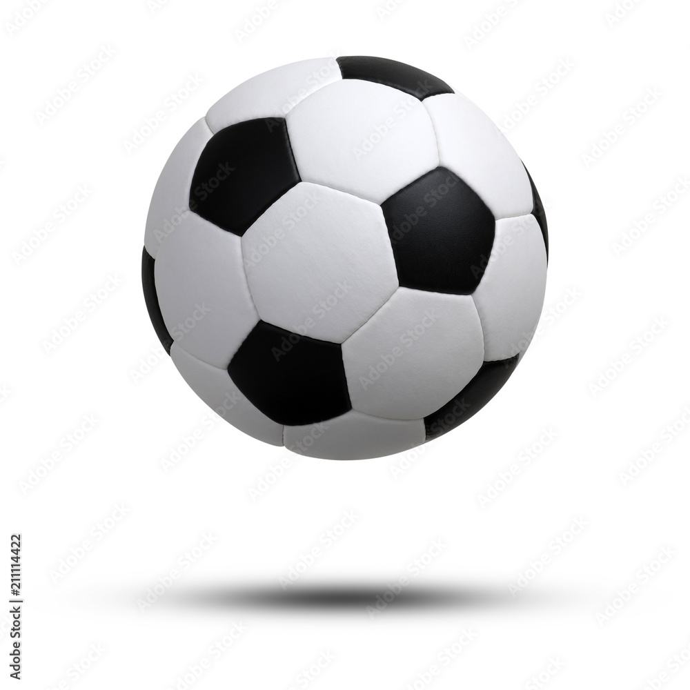 soccer ball on white soccer ball on white