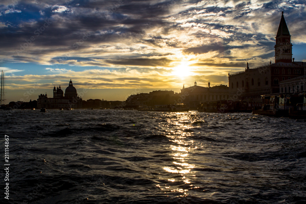 San Marco and Palace Ducate at sunset in Venice
