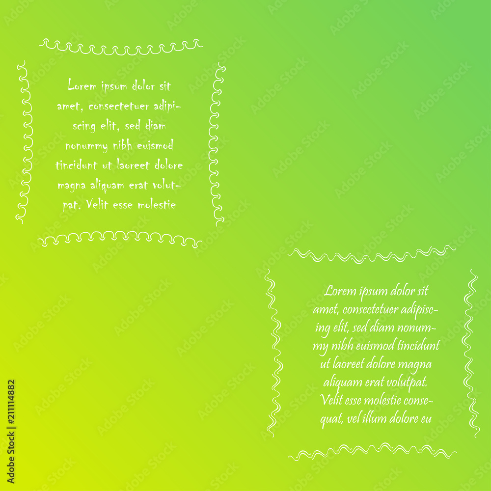 Two SquareAbstract  Frames with Sample Text