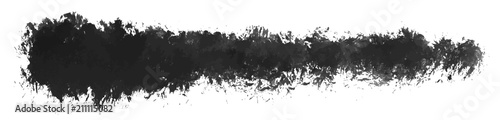 Long hand drawn isolated paintbrush stripe with dirty black color esp 10 vector illustration