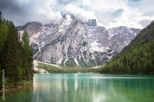 Fototapeta Naklejka Na Ścianę i Meble -  Lake Braies in Dolomites, Italy