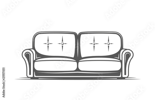 Sofa isolated on white background