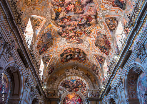 Tableau sur toile San Benedetto church, Catania, sicily, Italy
