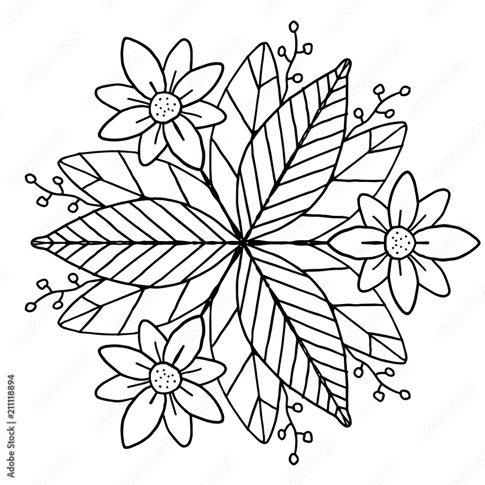 Mandala Blume Stock Vector | Adobe Stock