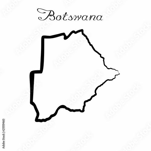 the Botswana map