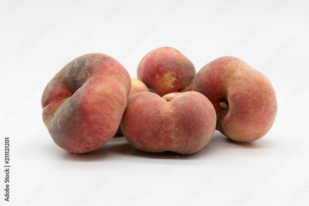 vineyard peaches, isolated on white background vineyard peaches, isolated on white background