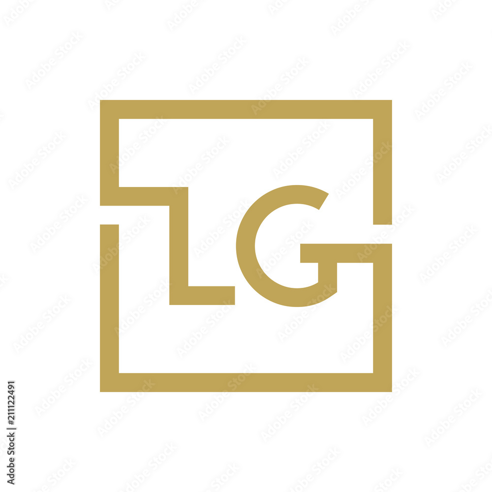 two letter logo line square LA TO LZ two letter logo line square LA TO LZ