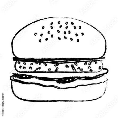 hamburger icon over white background, vector illustration