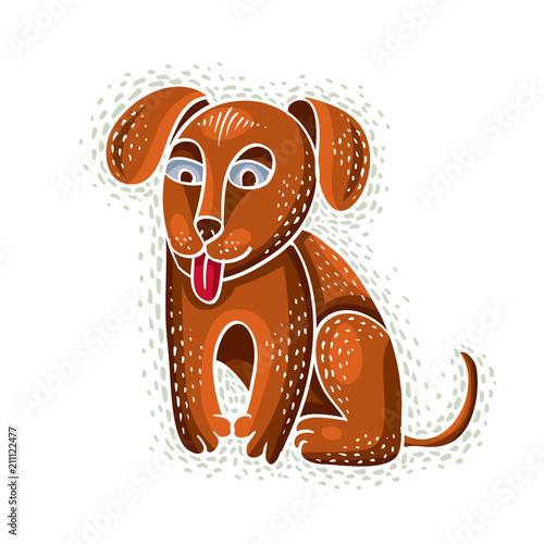 Cute cartoon doodle red gol...