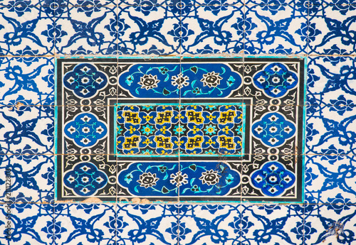 Pattern of Arabic mosaic tiles