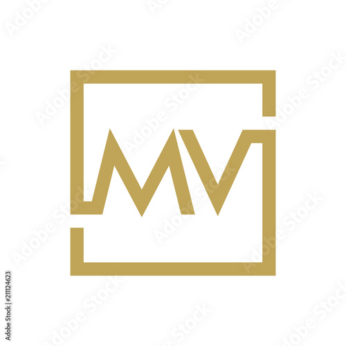 two letter logo line square MA TO MZ photo