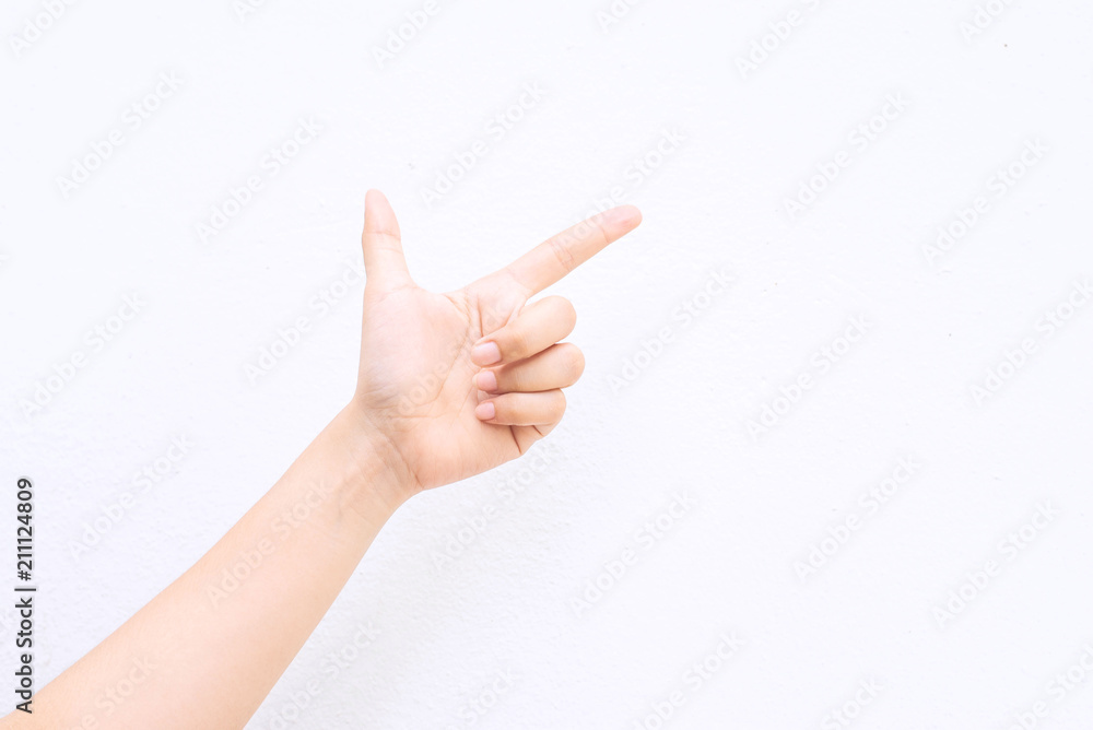 female hand on the white background female hand on the white background
