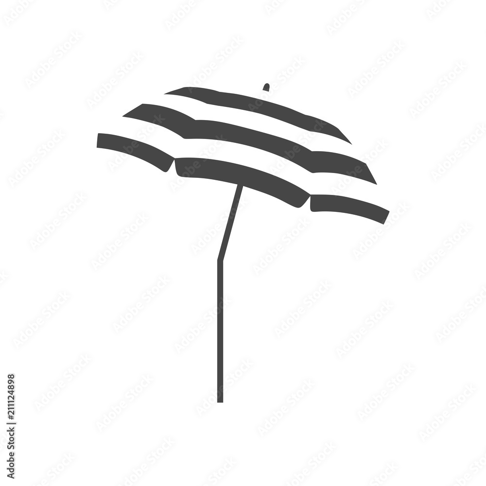Vector Beach Umbrella icon, Parasol icon Stock Vector | Adobe Stock