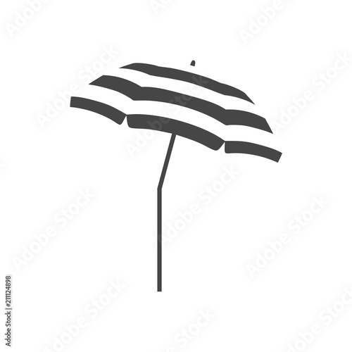 Vector Beach Umbrella icon, Parasol icon photo