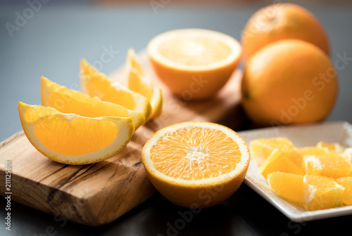 Delicious tempting oranges