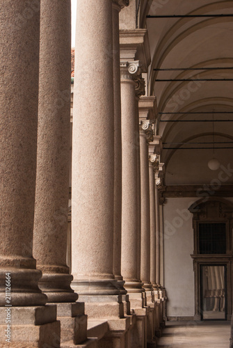 Colonnade in Brera high school