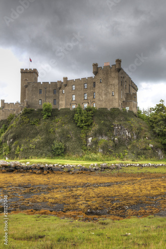 Vertical of Dunvegan Castle, Isle of Skye, Scotland