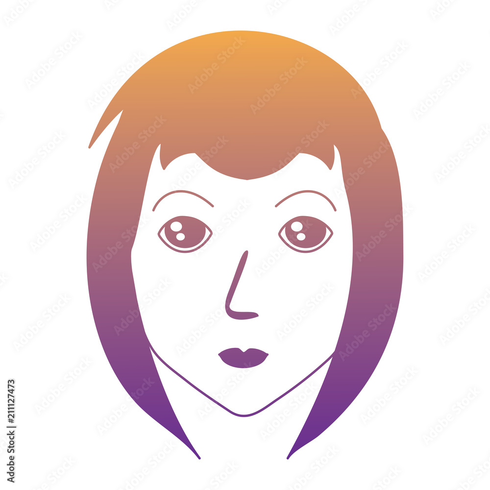 cartoon woman face icon over white background, colorful design. vector illustration cartoon woman face icon over white background, colorful design. vector illustration