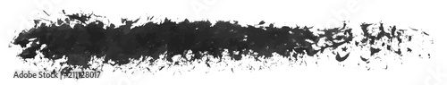 Long hand drawn isolated paintbrush stripe with dirty black color esp 10 vector illustration