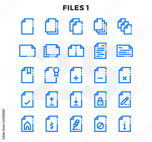 Dashed Outline Icons Pack for UI. Pixel perfect thin line vector icon set for web design and website application.
