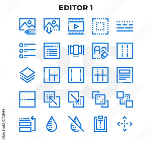 Dashed Outline Icons Pack for UI. Pixel perfect thin line vector icon set for web design and website application.