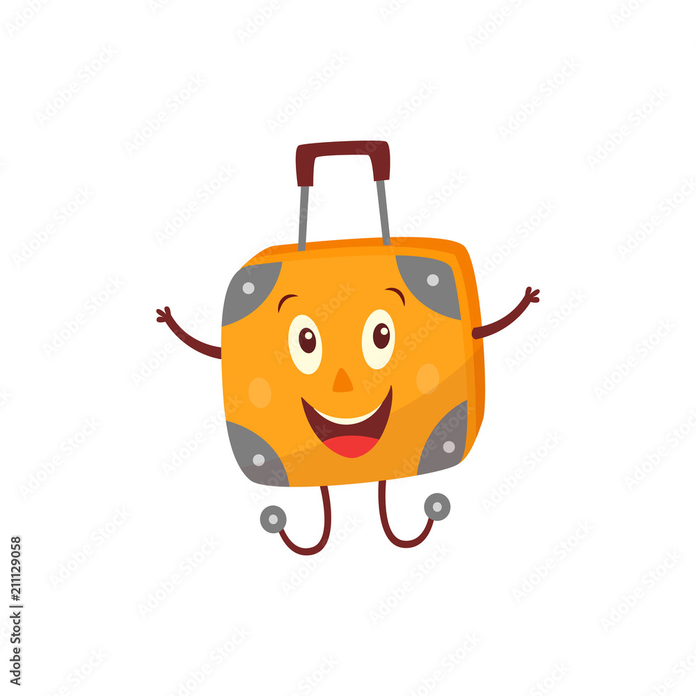 orange suitcase