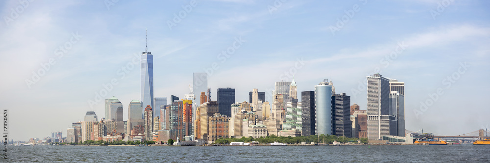 Panoramic view of New York City skyline, New York City, USA