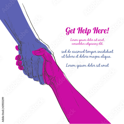 Helping hand vector