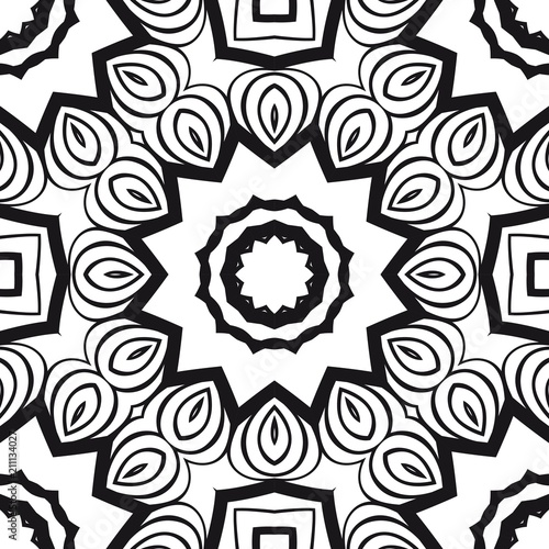Decorative Square Template for Fabric Print. Azhure floral seamless pattern. Vector illustration. For fabric, bandana, carpet, shawl design.