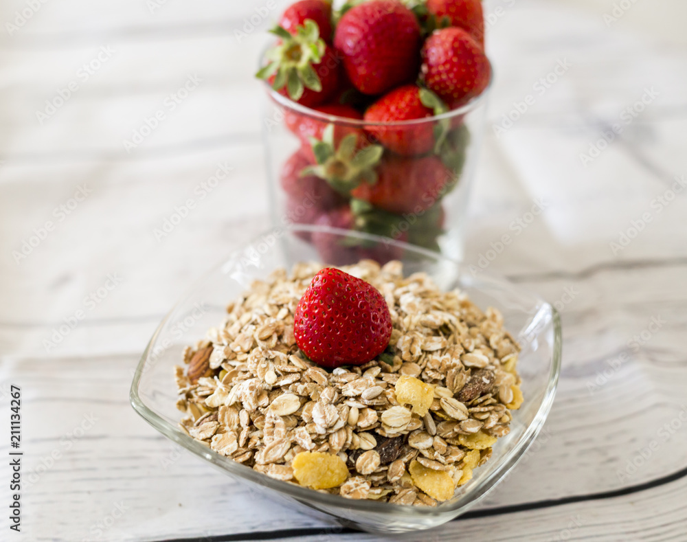 Strawberry and cereal Strawberry and cereal