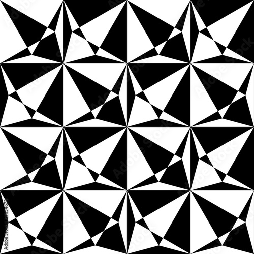 OPTIC ART SEAMLESS VECTOR PATTERN. ILLUSION MONOCHROME TEXTURE. STIPED LINES GEOMETRIC BACKGROUND