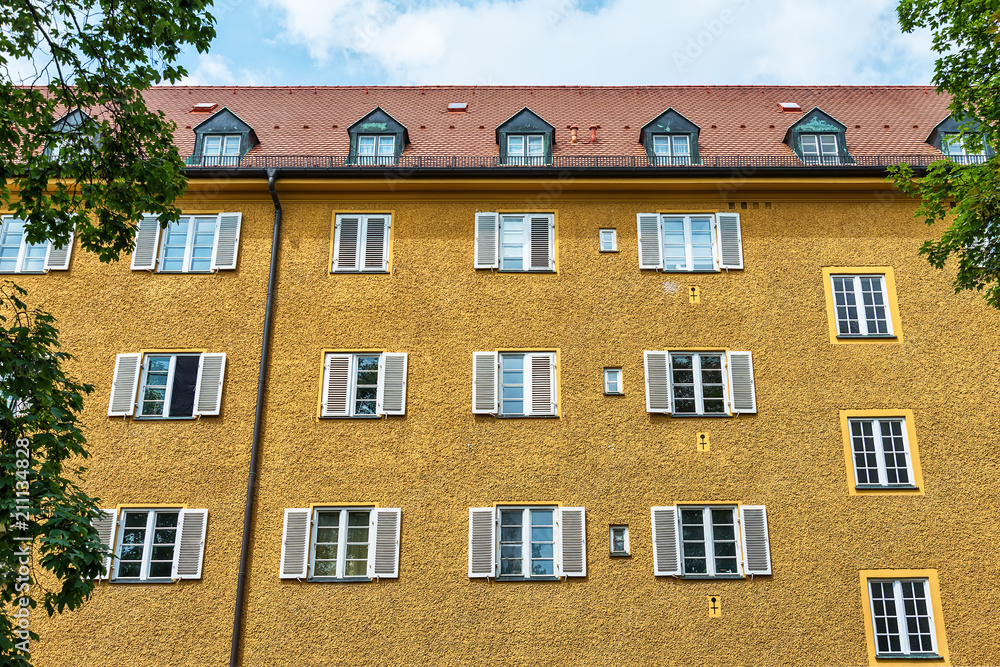 Fototapeta premium Munich, Germany - June 09, 2018: Building of Borstei Museum in Munich, Germany.