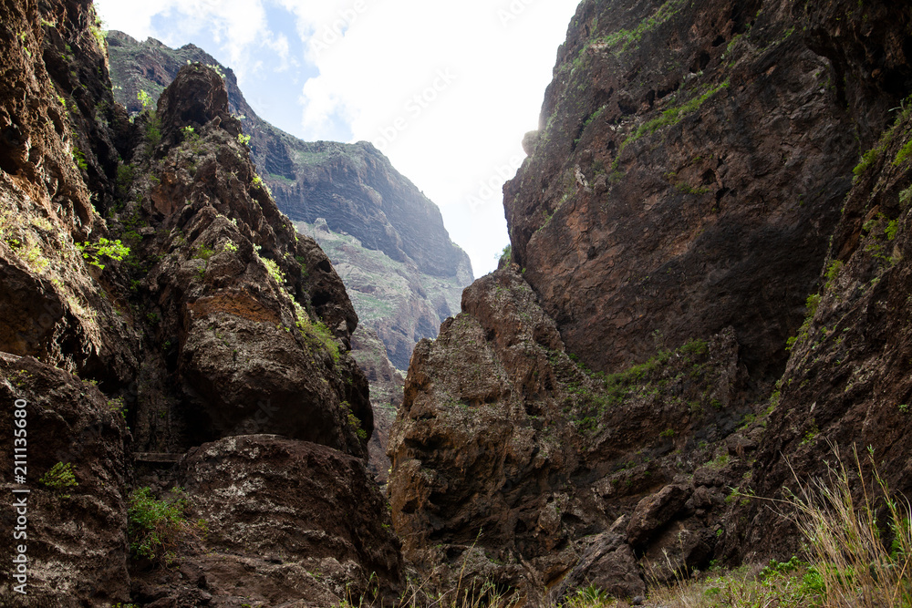 Scenic mountains landscape of Masca Gorge, Tenerife, Canary Islands