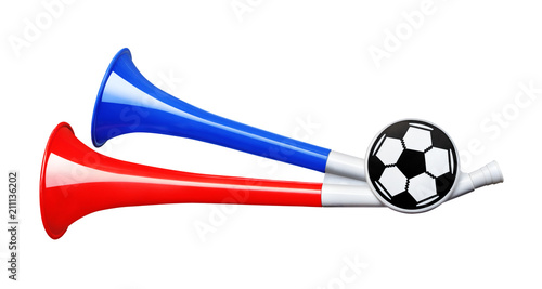 Colorful whistle soccer fan