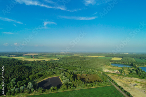 Luftaufnahme von Feldern Landschaftsaufnahme