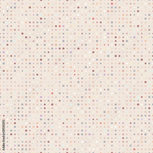 Seamless polka dot pattern. Beige vector background