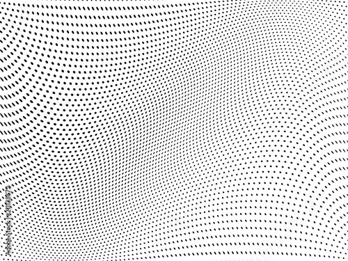 Halftone pattern Digital gradient with dots. Futuristic panel. Vector illustration