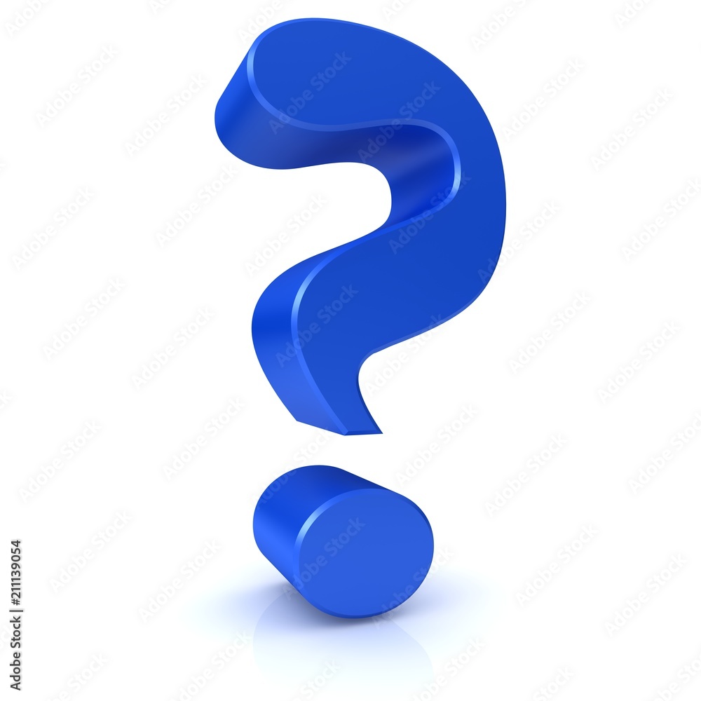 question mark 3d query sign blue question mark 3d query sign blue