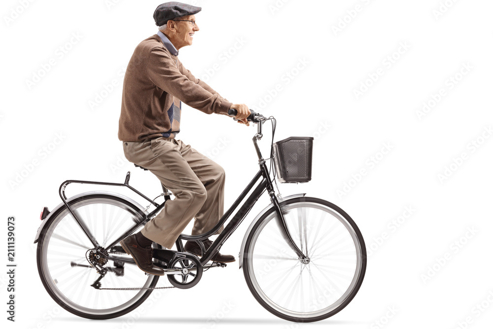 Fototapeta premium Senior riding a bicycle