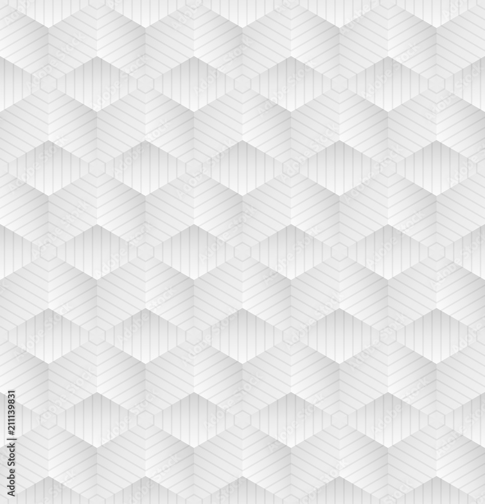 White geometric pattern. Vector volumetric modern texture. White geometric pattern. Vector volumetric modern texture.