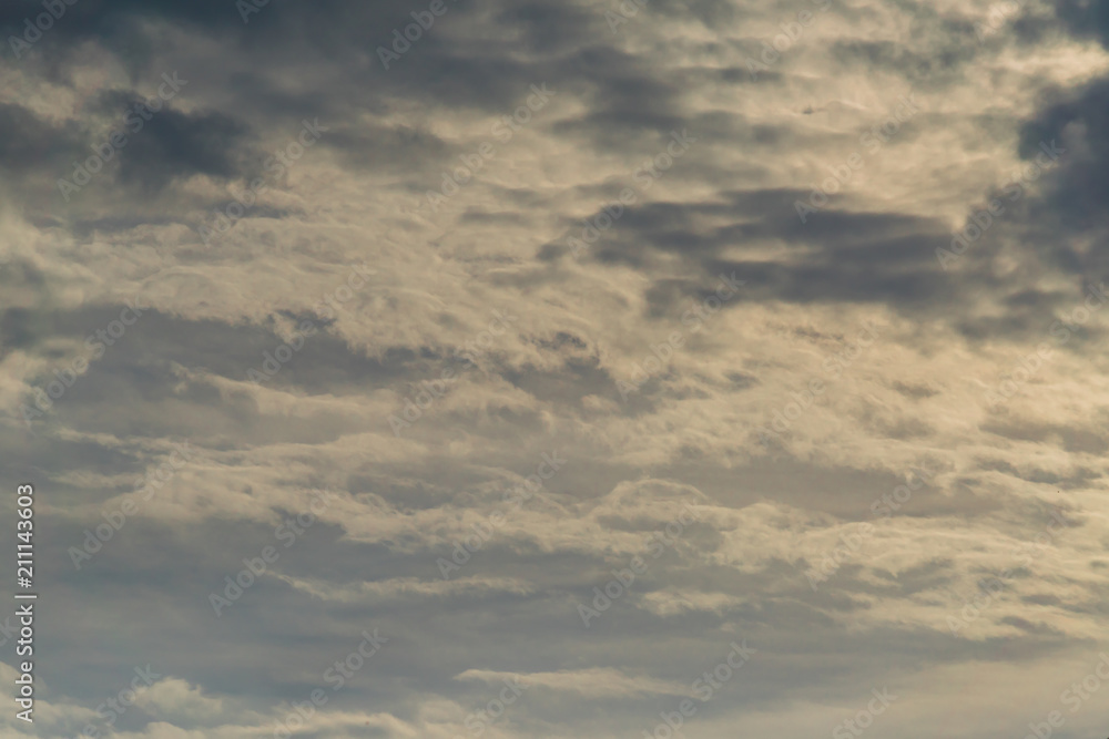 background of cloud sky in the evening. Beautifull Sunset cloudscape